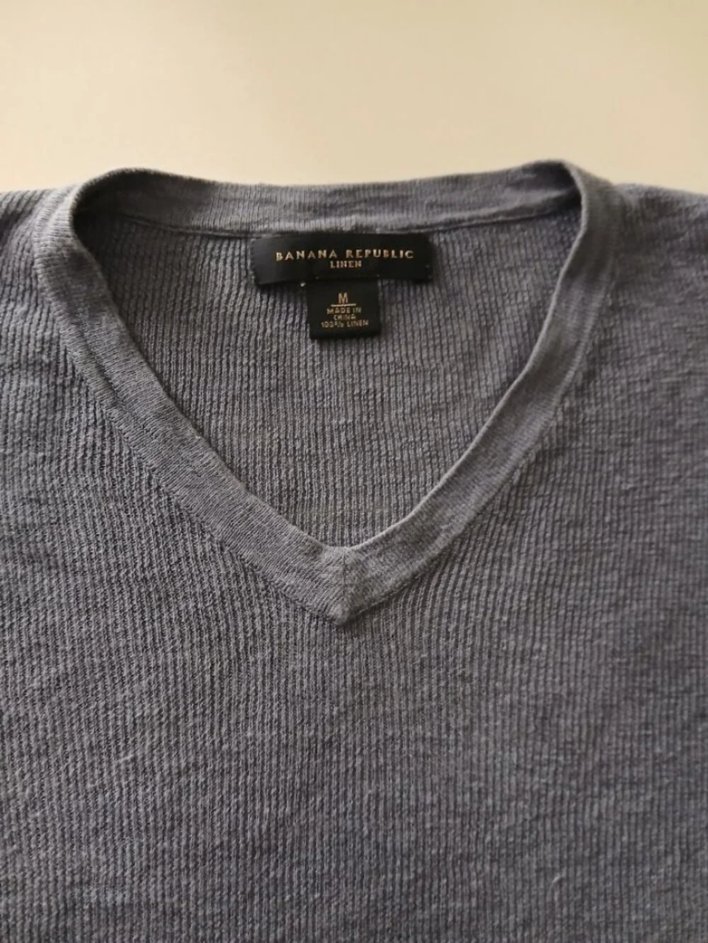 Men's Banana Republic 100% Linen V-Neck Sweater size - M